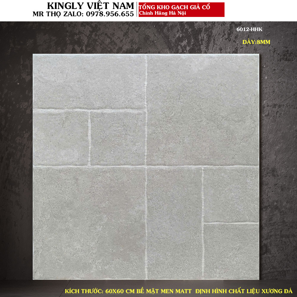 Gạch lát sân giả cổ 60x60 Trung Quốc 6012